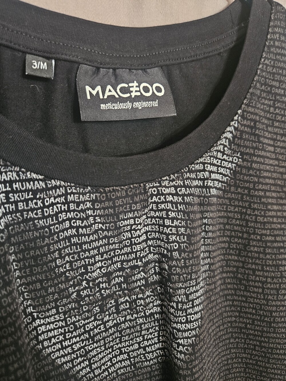 TEEHLZIP SKULL BLACK MACEOO PARIS - Picture 2 of 11